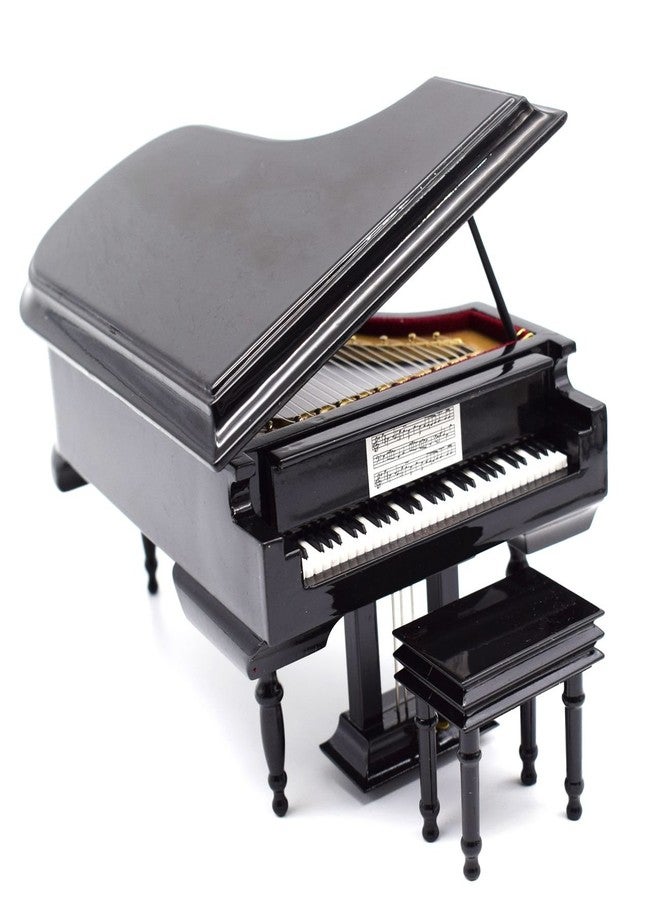 SHTWX Mylifestyle Piano Music Box with Bench and Black Case Musical Boxes Gift for Christmas/Birthday/Valentine's Day, Melody Castle in The Sky - Image 1